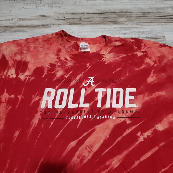 University Of Alabama Crimson Tide Tye Dye Men's Shirt XL Hand Dyed - Picture 2 of 3